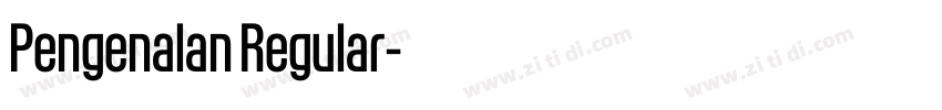 Pengenalan Regular字体转换 Pengenalan Regular字体转换